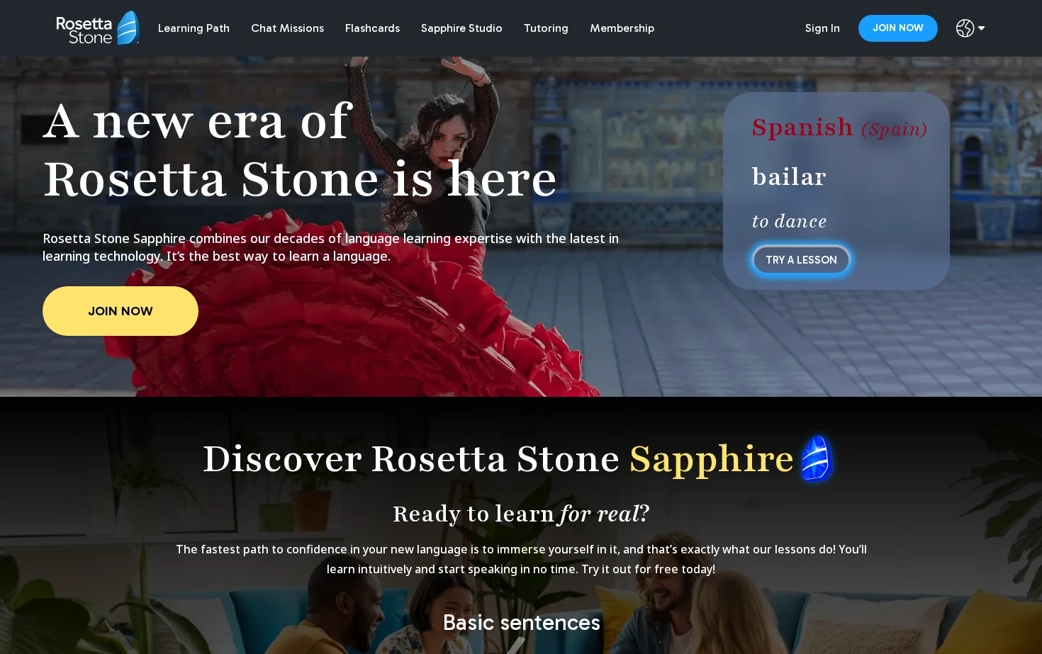 Rosetta Stone 页面快照